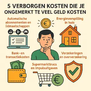 5 verborgen kosten die je ongemerkt te veel geld kosten